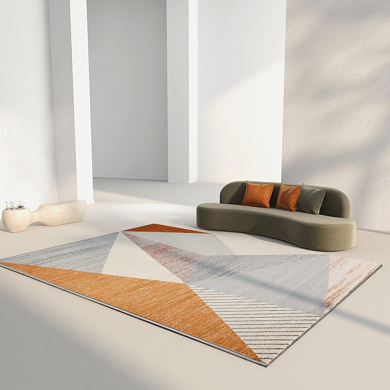 Mehrfarbiger Deko-Teppich, Neuheit, geometrisch bedruckter Flächenteppich, Polyester-Teppich mit rutschfester Rückseite für den Innenbereich