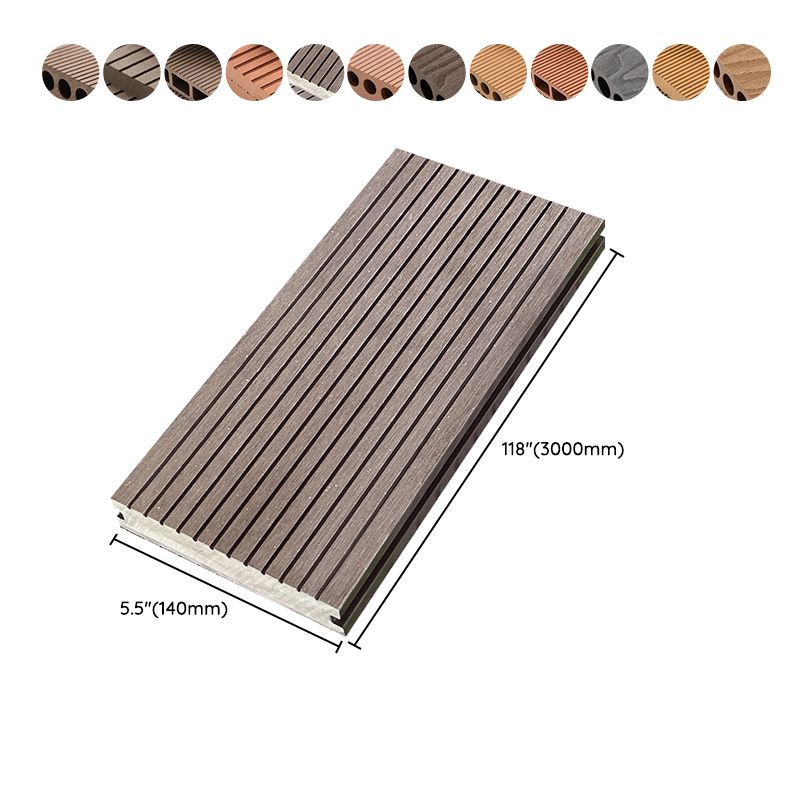 Wire Brushed Floor Tile Click Lock Engineered Wood for Patio Garden