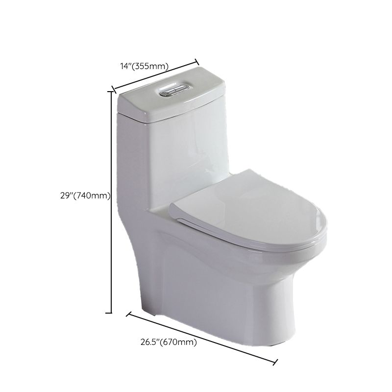 Contemporary Floor Mount Flush Toilet White Ceramic Urine Toilet for Bathroom