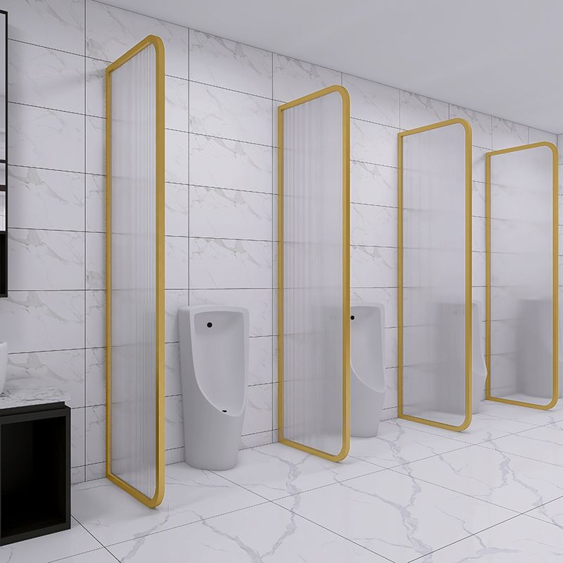 Black and Gold Fixed Glass Panel Framed Single Fixed Bath Fixed Panel