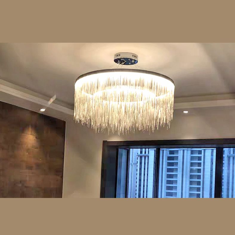 Luz de la cadena de lámpara posmoderna Cadena de metal Luz colgante de luz para sala de estar