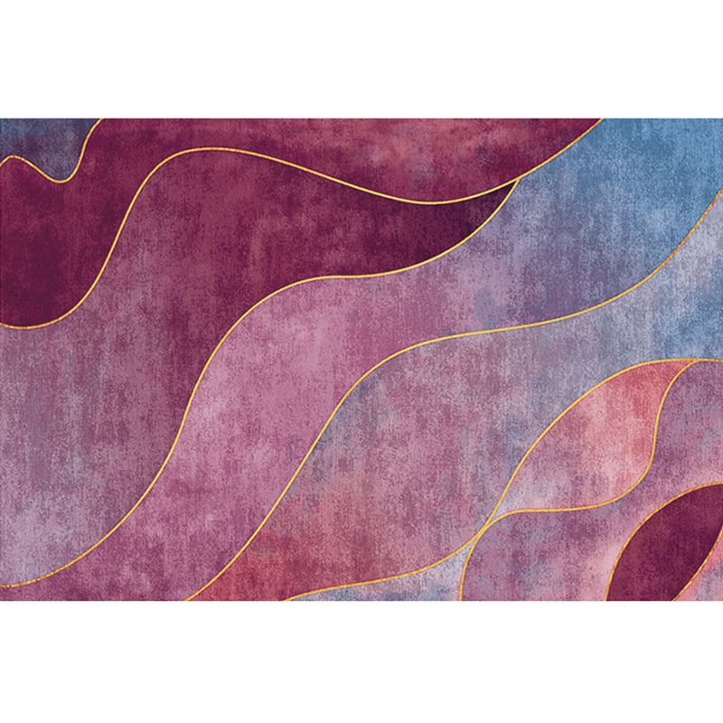 Paars abstract tapijten polyester modern tapijt niet-slip achterste tapijt voor woningdecoratie