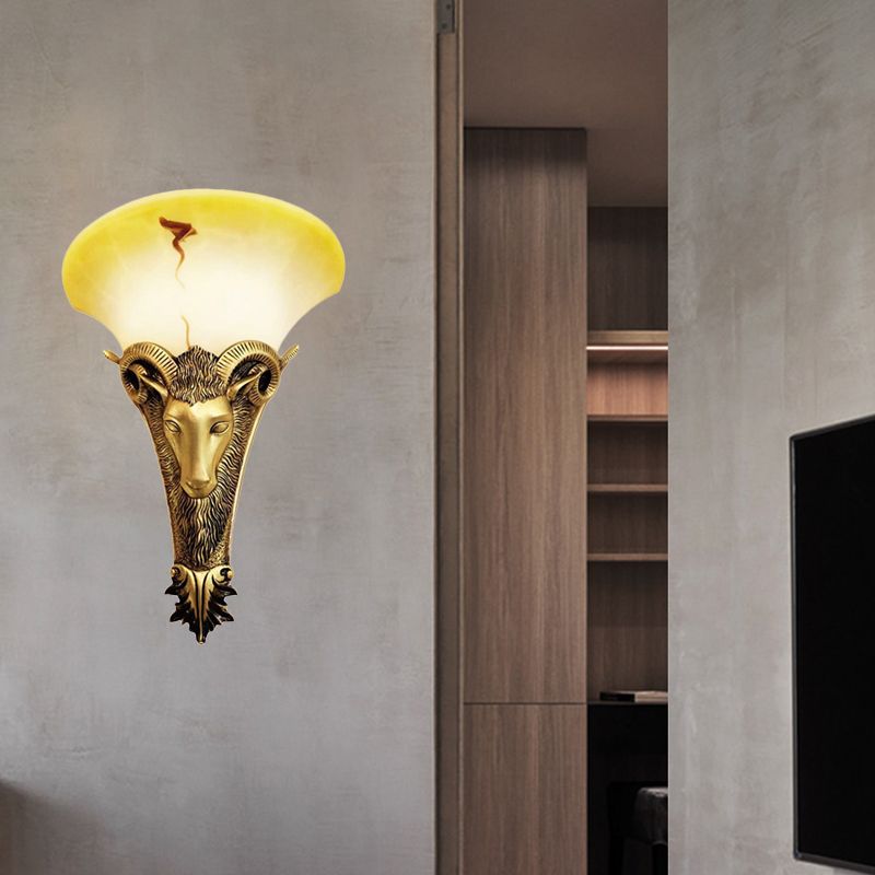 1 lumière gravée de la paroi de chèvre Géné