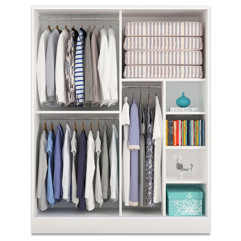 Modern Sliding Door Wardrobe Cabinet Engineered Wood Wardrobe