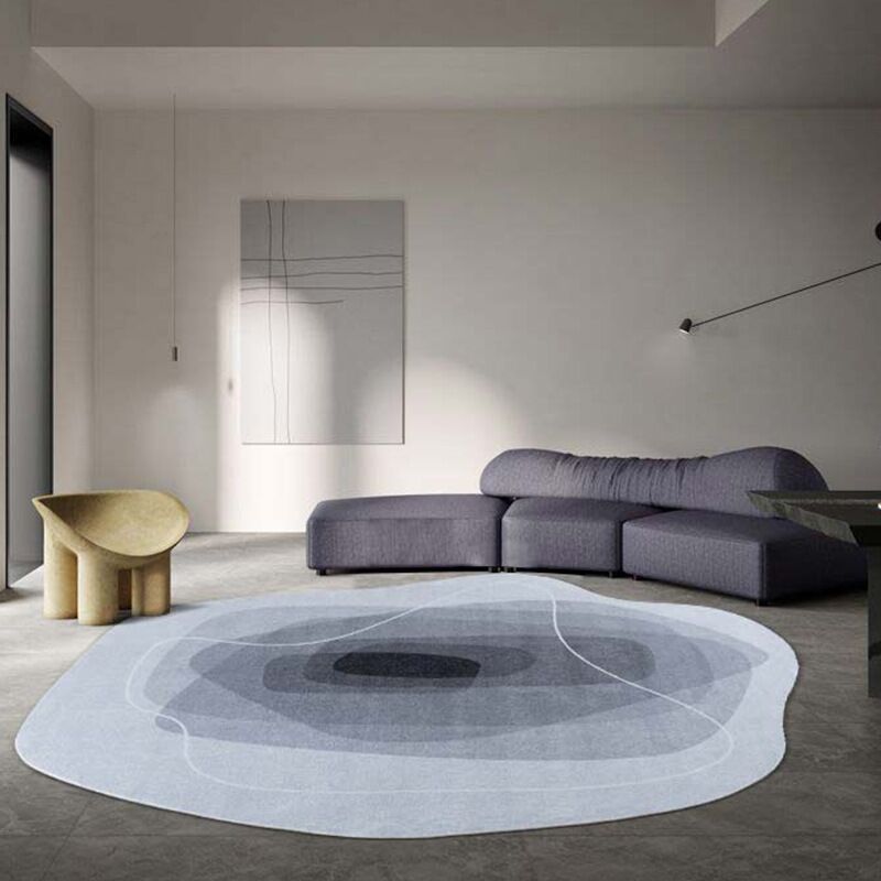 Novelty Ombre Print Carpet Simple Polyester Rug Pet Friendly Area Rug for Living Room
