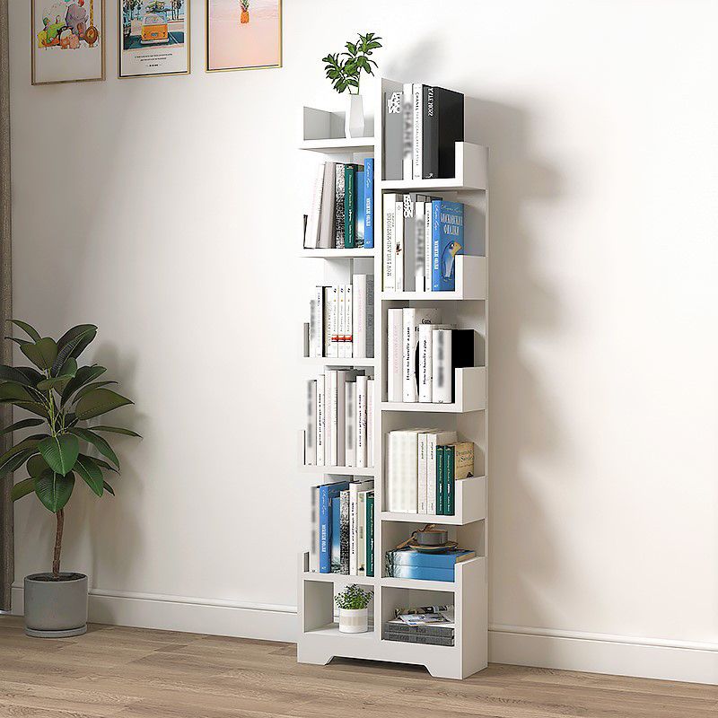 Scandinavian Manufactured Wood Geometric Bookshelf Vertical Open Bookshelf