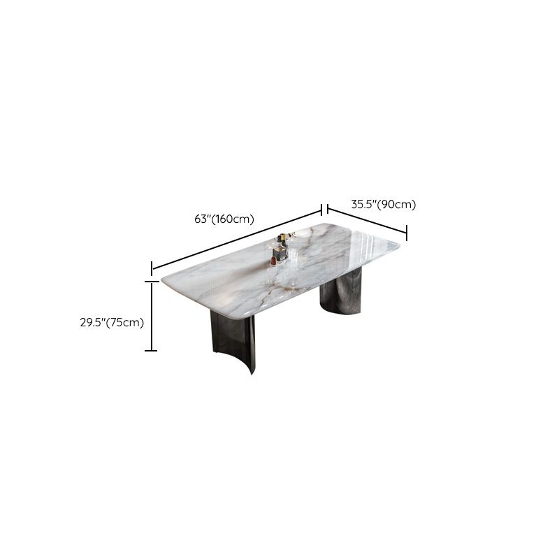 Pedestal Dining Room Table Rectangle Dinner Room Kitchen Table