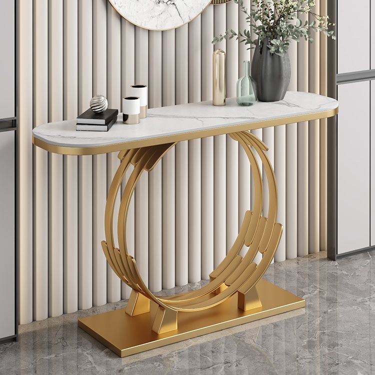 31" H Glam Console Accent Table Antique Finish Console Sofa Table