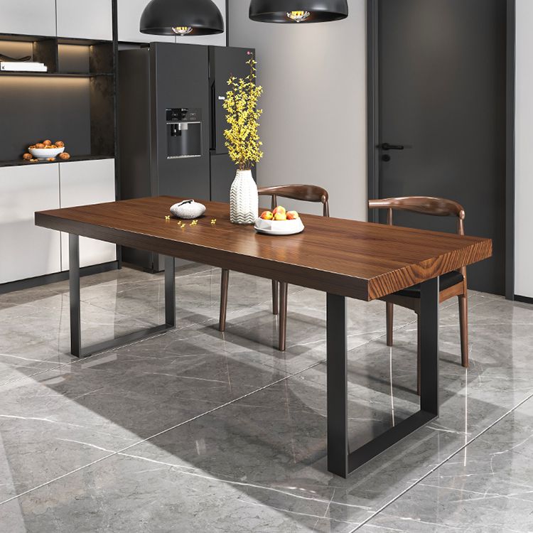 Solid Wood Dinette Set 1/2/7 Pieces Industrial Rectangle Dining Table Set
