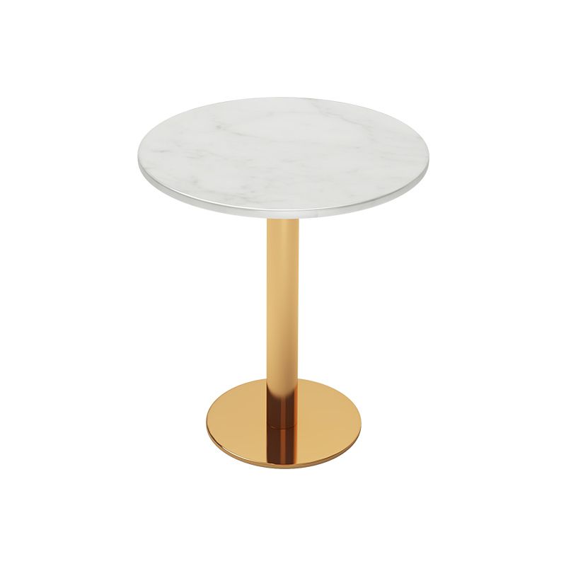 White 1/5 Pieces Dining Set Modern Style Faux Marble Dining Table Set for Home Use