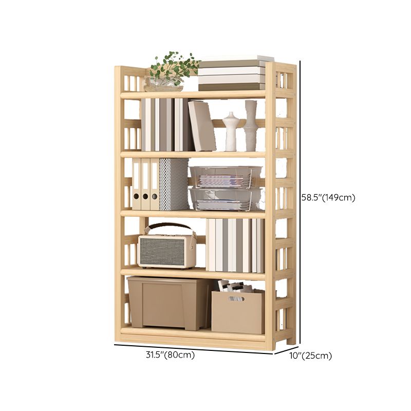 Pine Natural Chest Contemporary Rectangle Accent Chest with Shelves