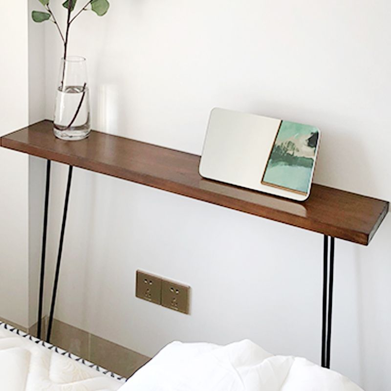 Contemporary Console Table Pine Solid Wood Rectangle Console Table