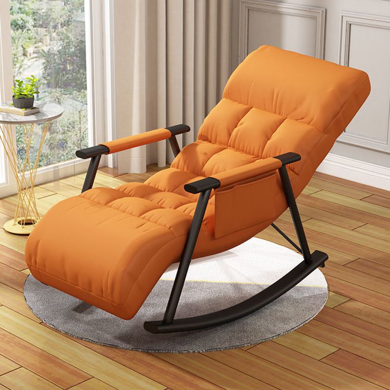 Modern Rocker Chair Upholstered Zero Gravity Button-Tufted Rocking Accent Chair
