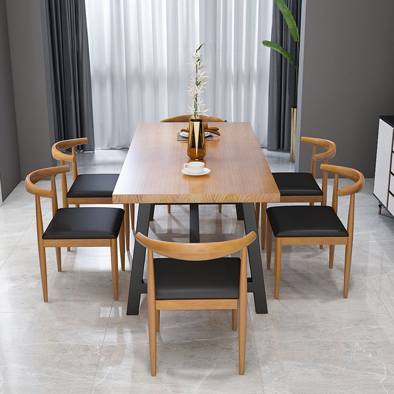 Traditional 1/7 Pieces Dining Set Rectangle Wood Dining Table Set for Dining Room