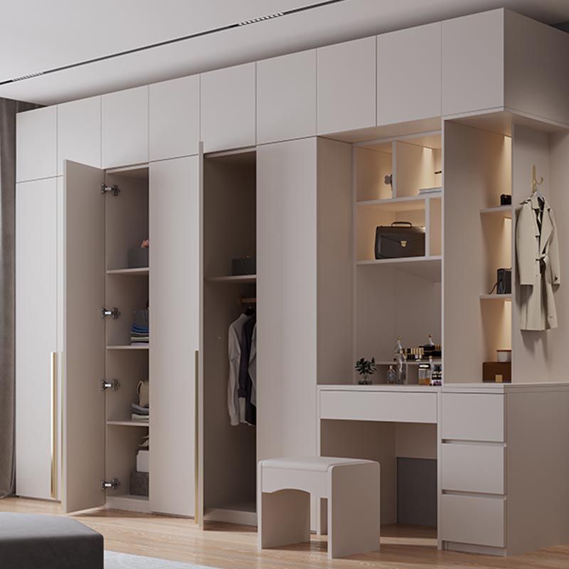 Bedroom Storage Cabinet with Hinged Door Manufactured Wood Modern Cabinet