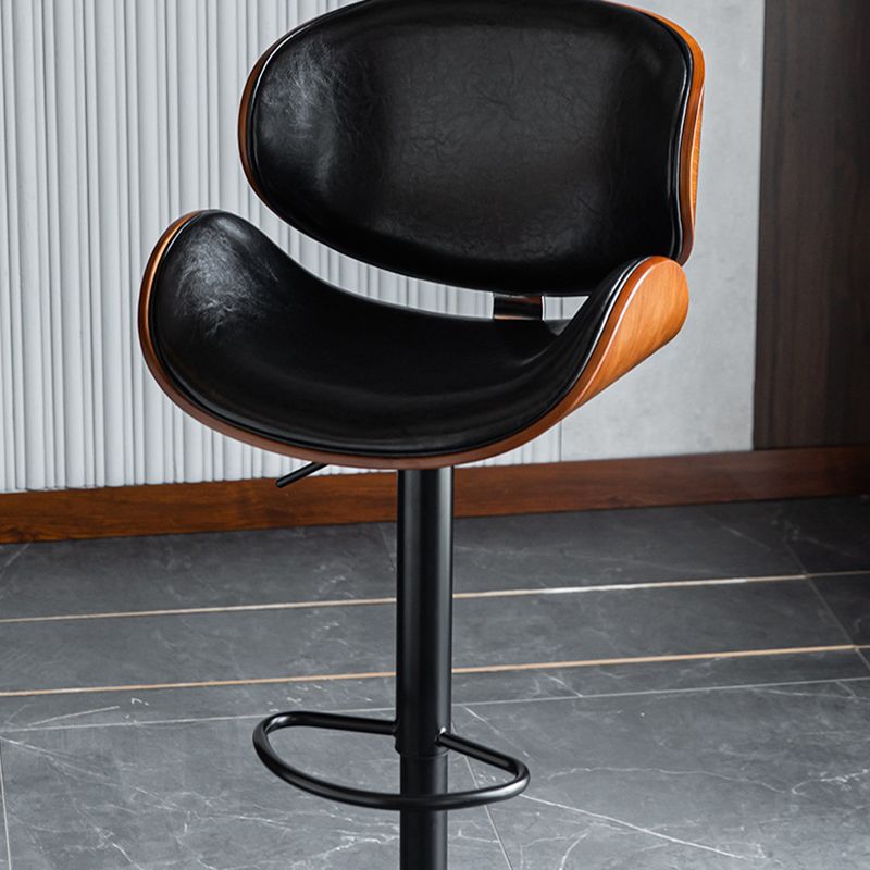 Taburete de bar de metal de estilo moderno con taburete de bar giratorio y de altura ajustable de 32 pulgadas