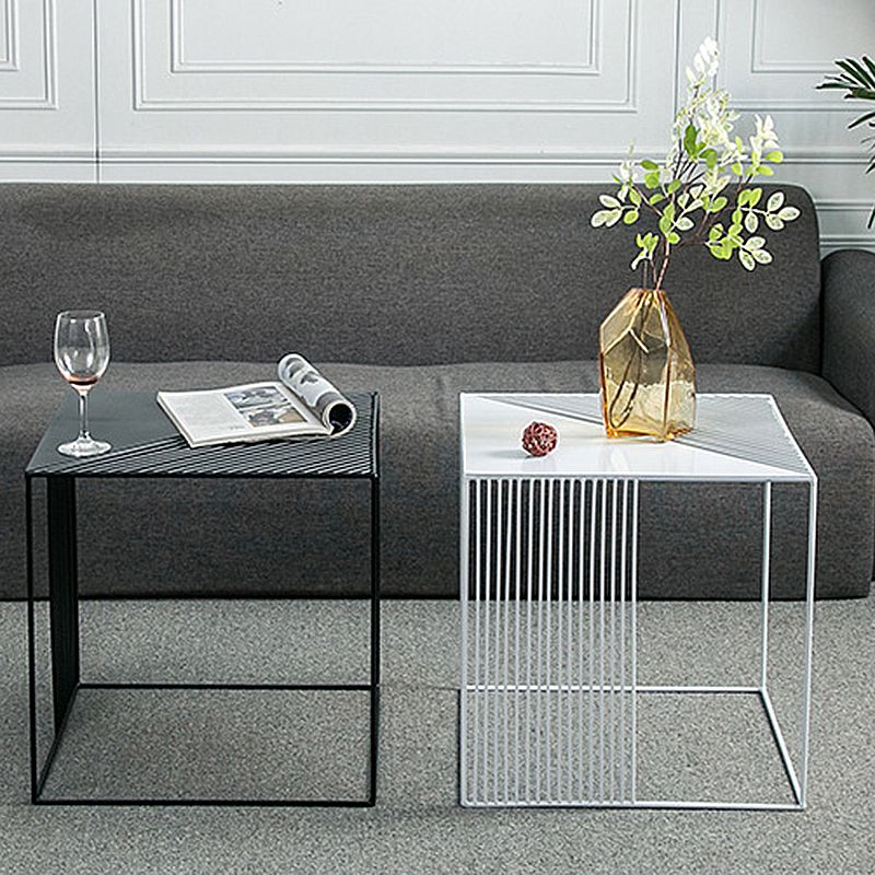 Metal Square Coffee Table Mid Century Simple Frame Cocktail Table