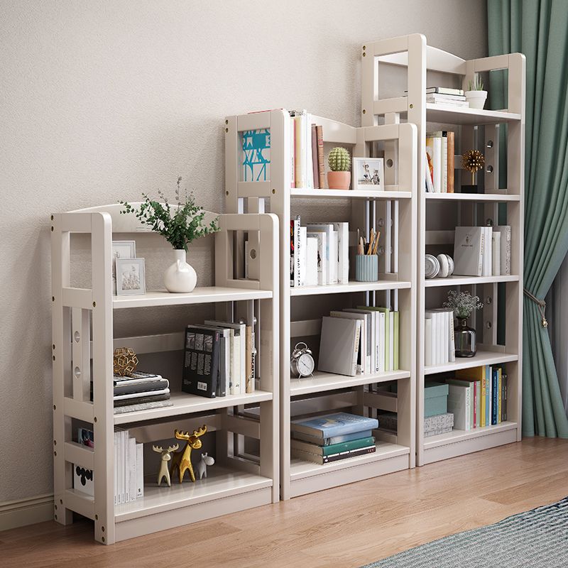Contemporary Standard Bookshelf Wooden Open Back Bookcase with Shelves