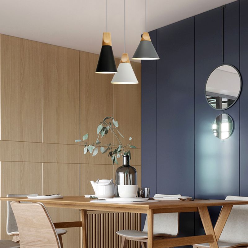 Contemporary Hanging Light Metal Shade Pendent Lighting Fixture for Sitting Room