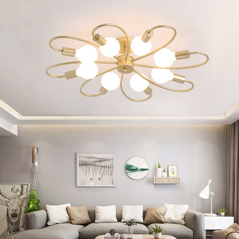 Industrial Ceiling Light Simple Flush Mount Light Fixture for Sitting Room