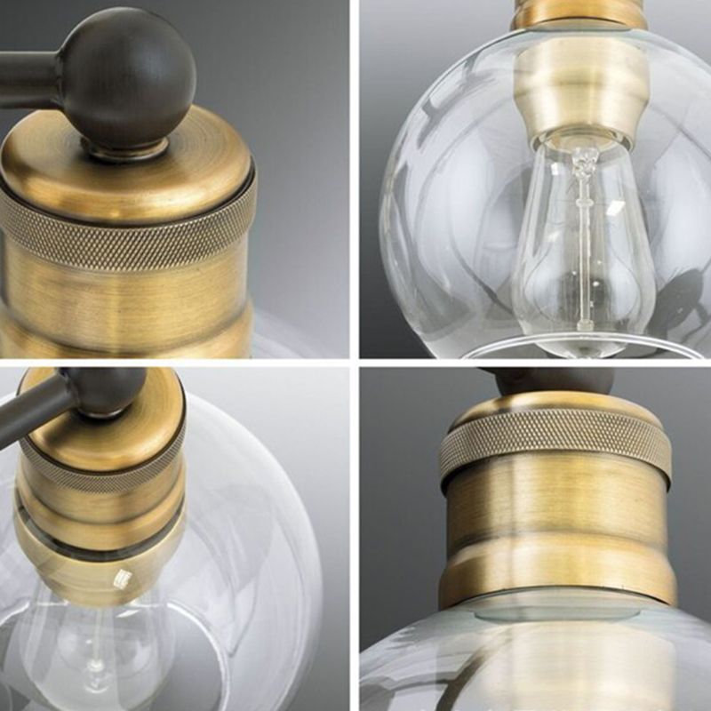 Glass Shaded Bath Vanity Lighting Industrial Black/white Light for Bathroom