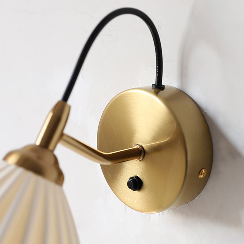 1 - Light Iron and Ceramics Wall Sconce Post Modern Wall Light in Brass / Nickel