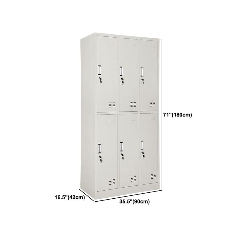 Gray Hinged Wardrobe Closet Contemporary Steel Wardrobe Cabinet