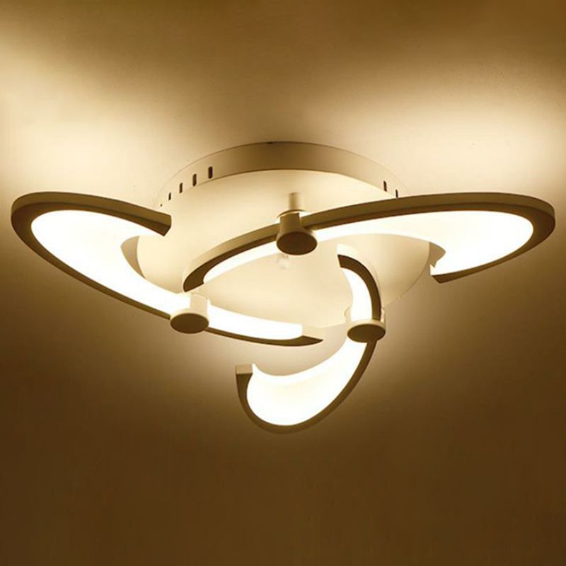 Windmühle AcryllED Semi Flush Lighting Moderne Stil mit weißer Decke montiertes Leuchten