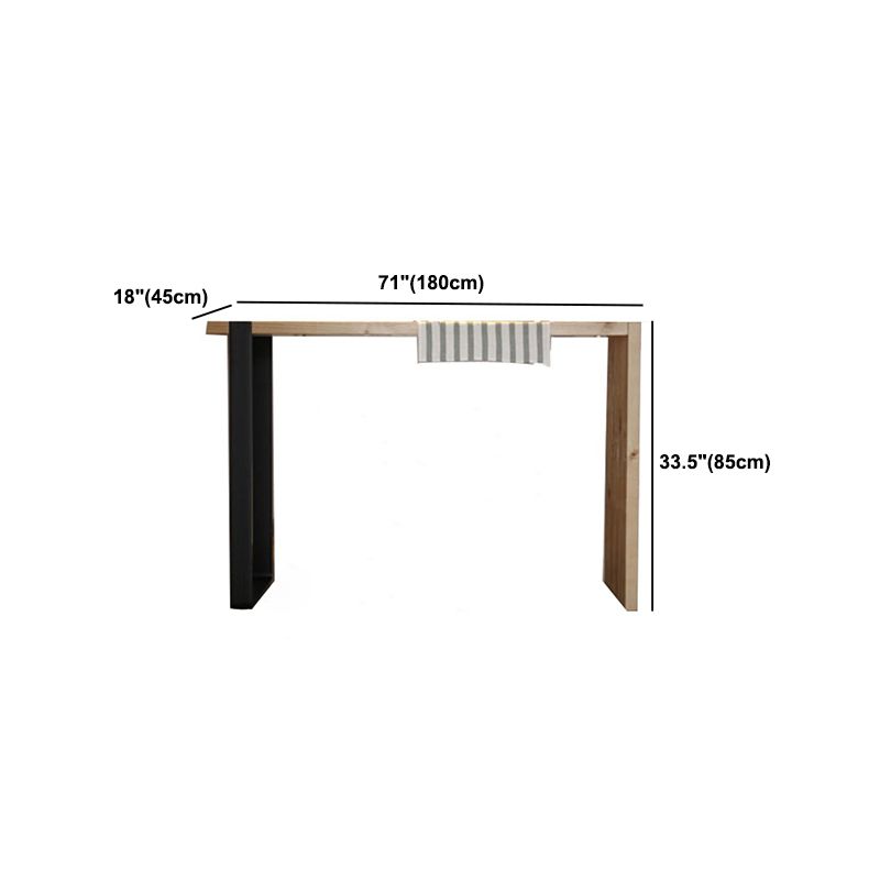 Luxury Rectangle Solid Wood Bar Table Set 1/2/3 Pieces Counter Table with Stools