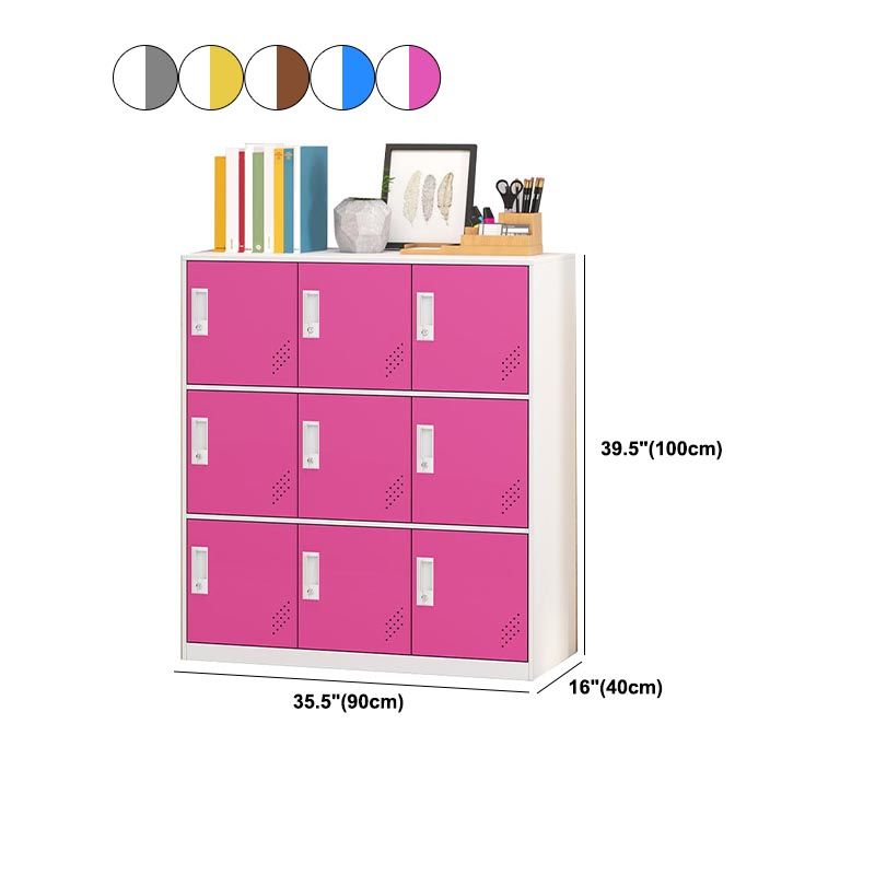 Metal Storage Cabinet Contemporary Non-Hanging Armoire for Home