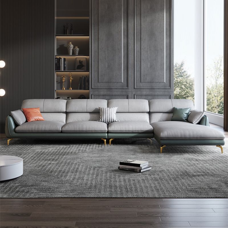 Sezione grigio chiaro grigio chiaro in fux scandinavo per l'appartamento