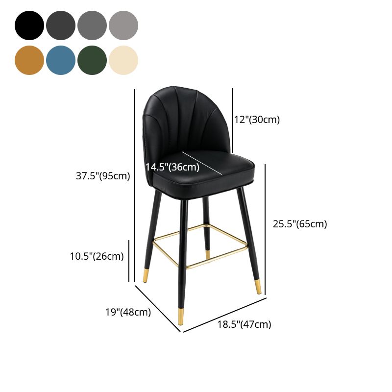 Scandinavian Footrest Living Room Stool Matte Finish Upholstered Barstool