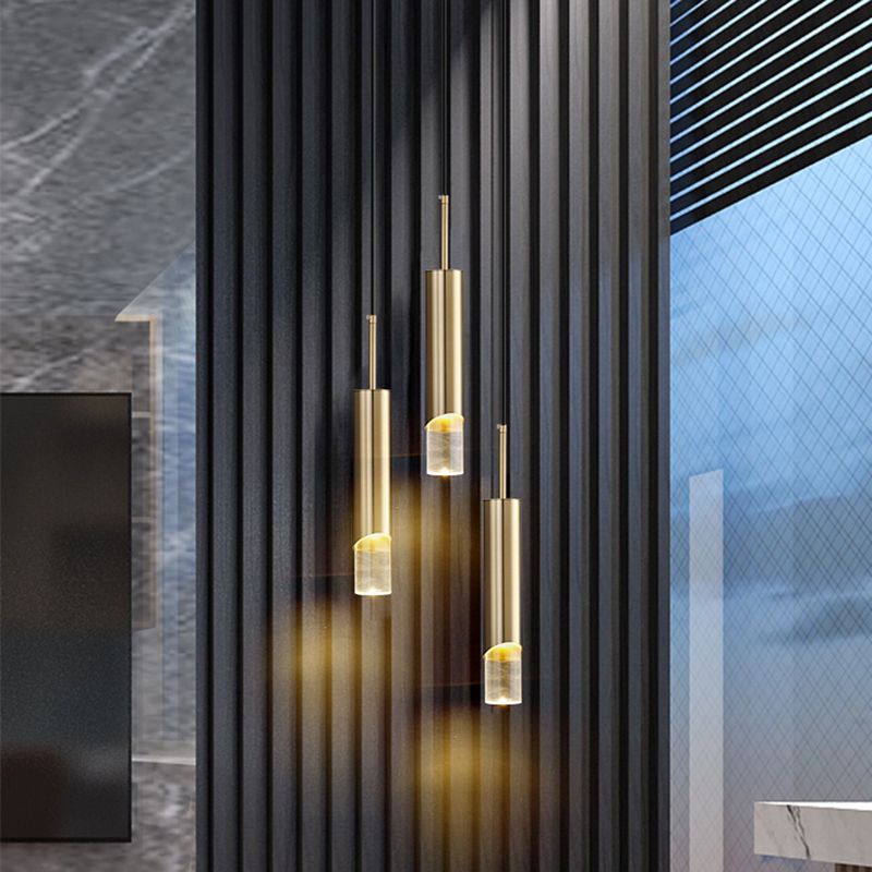 Lampada a led Lampada Simplicità Illuminazione a sospensione con una chiara tonalità acrilica per camera da letto