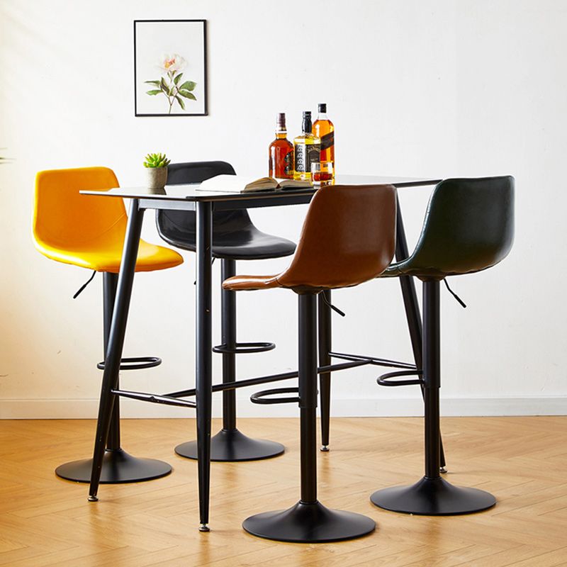 Industrial Liftable Bar-stool Metal Counter Bar Stool with Metal Legs