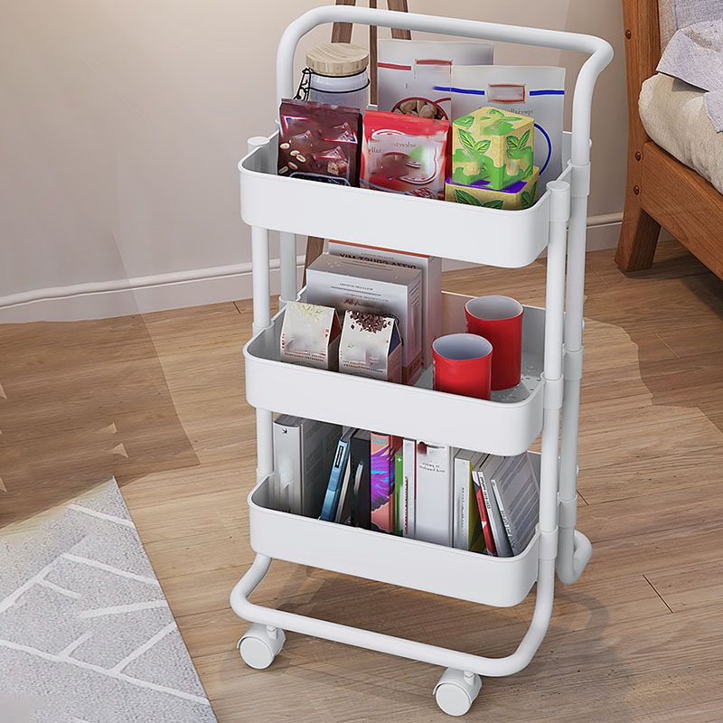Contemporary Style Bookshelf with Caster Wheel Book Shelf for Home Office