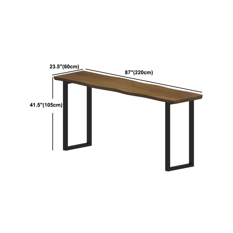 Modern 1/9 Pieces Bar Table Set Rectangle Wood Counter Table with High Stools for Balcony
