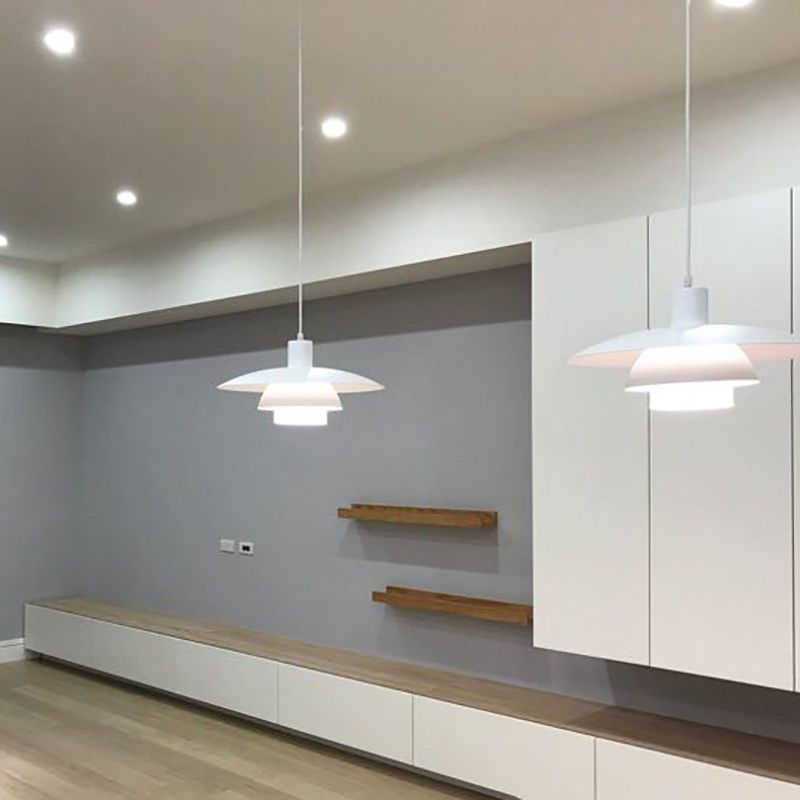 Moderne Einfachheit Metall Hanging Light Layers Design Bauernhaus Anhänger Licht für Esszimmer