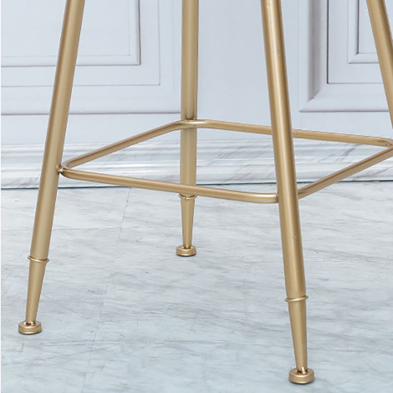 Round Bar Table Gold and Metal Base Bar Table for Kitchen Living Room Coffee Room