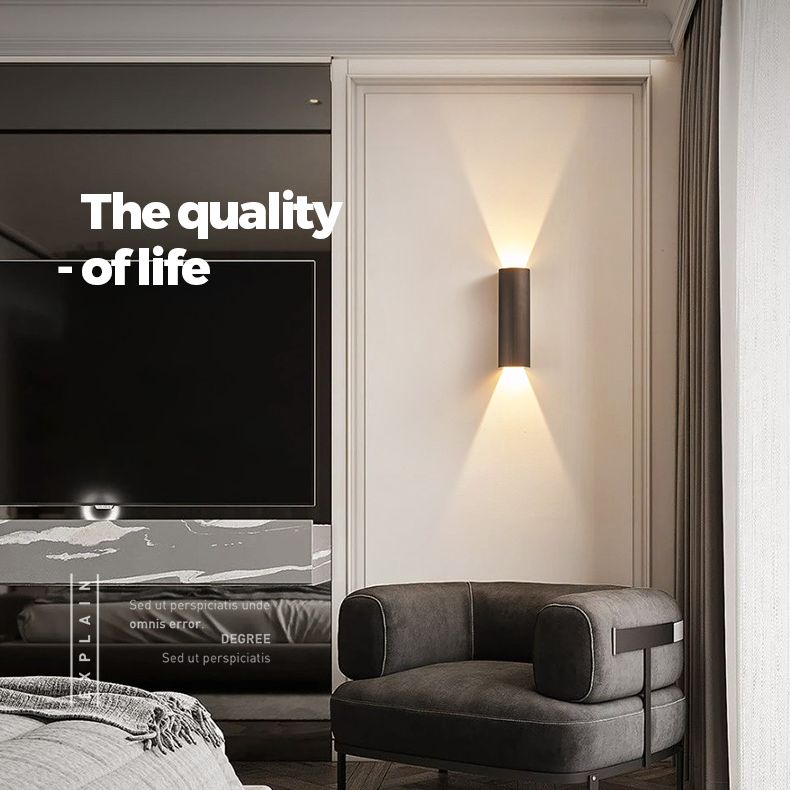 Luminaire de murs de cylindre de style moderne Lumière luminaire en aluminium Lights