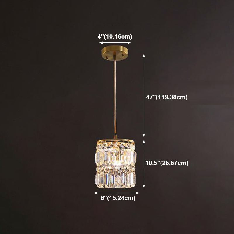 Contemporary Style Hanging Light Crystal Pendent Lighting Fixture for Living Room