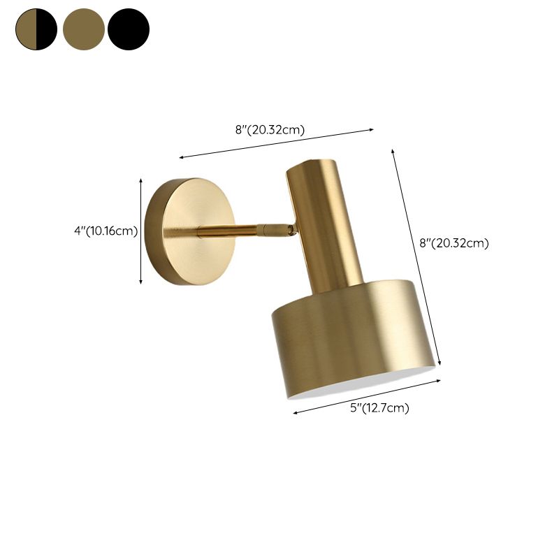 Modern Wall Sconce Metallic Wall Light Fixture with Adjustable Arm
