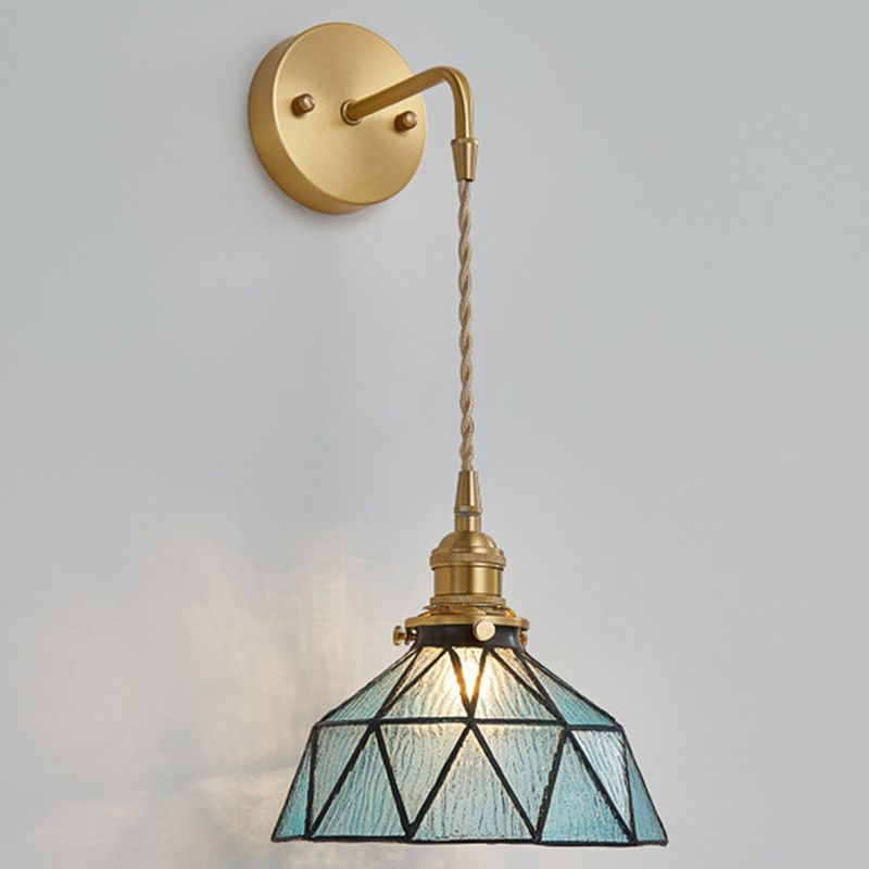 1 appliques murales géométriques légères Lampes murales en verre de style industriel