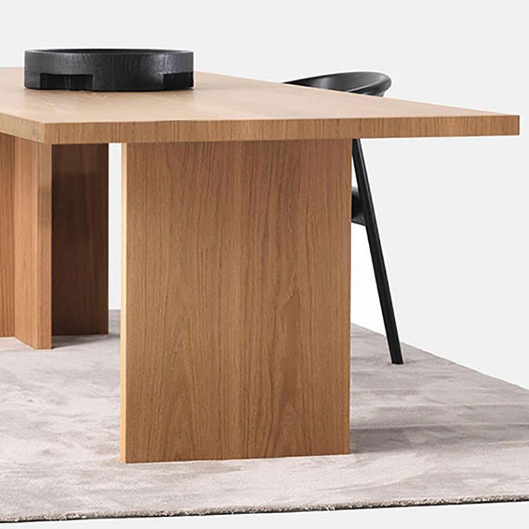 Rectangular Shaped Modern Office Table Wooden Writing Desk in Natural