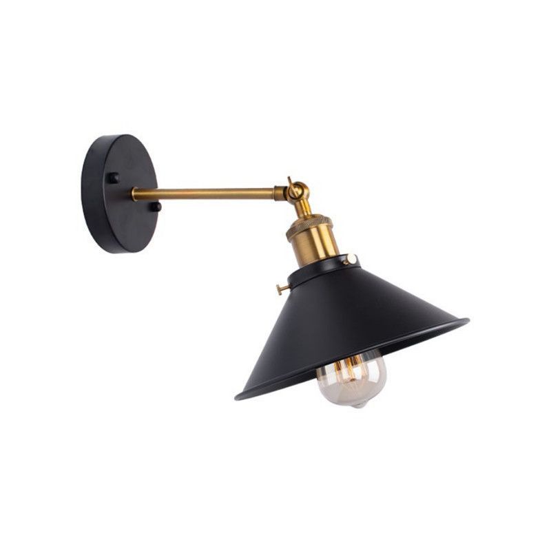 Schwarz 1-Licht-Wandleuchten im industriellen Vintage-Stil schmiedeeiseisen verjüngte Wandleuchte für kommerzielle Stelle