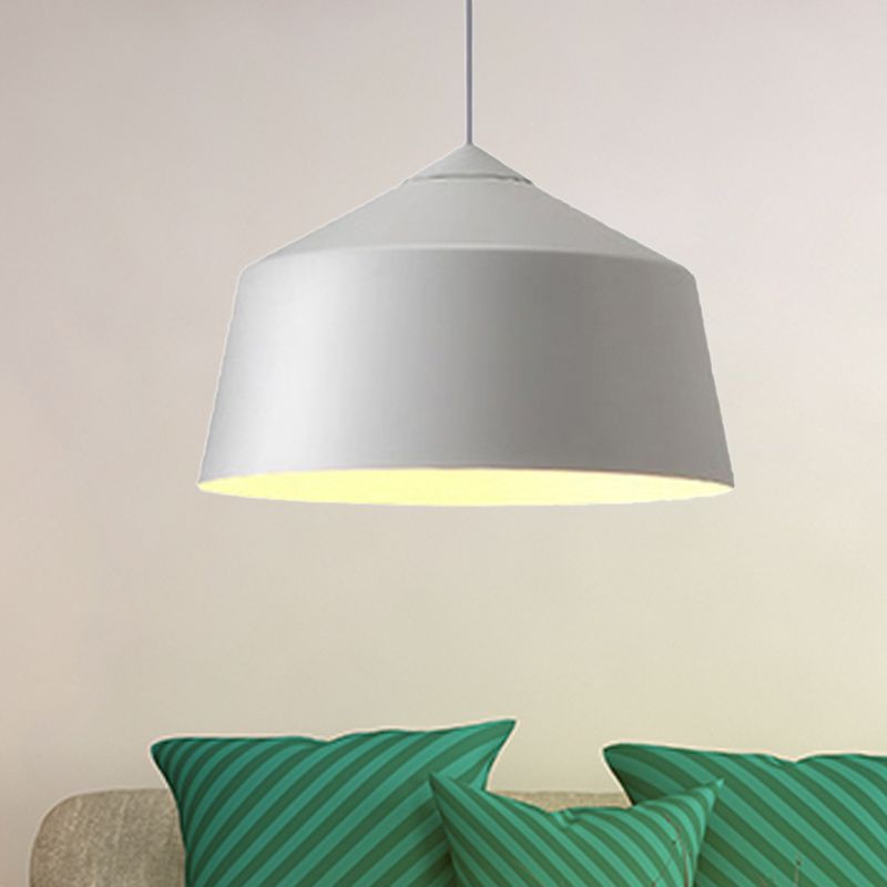 Dome Pendant Lighting Nordic Metal 1 Light Black/Grey/Pink Hanging Ceiling Light