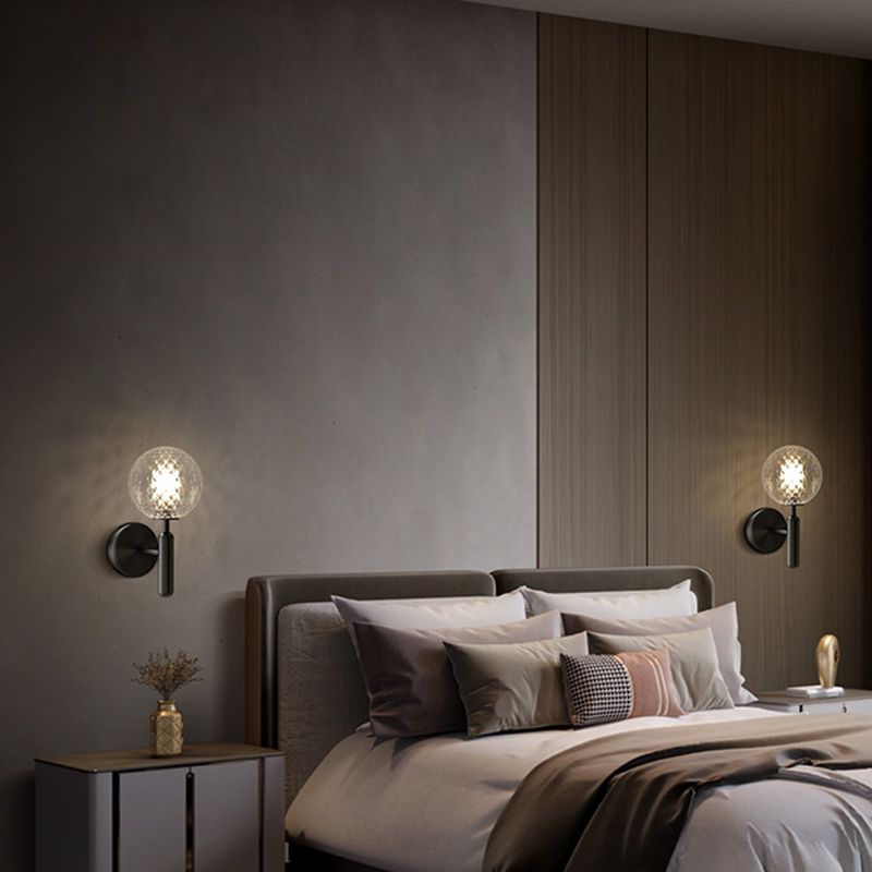 Luces de apliques de pared globales de estilo moderno 1 iluminación ligera de montaje en pared para dormitorio