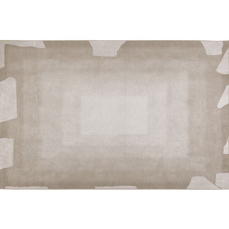 Yellow Living Room Rug Modernist Abstract Rug Chenille Washable Anti-Slip Backing Pet Friendly Carpet