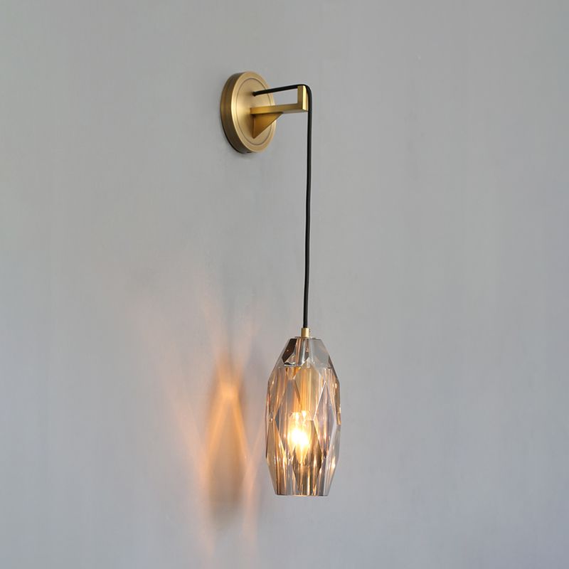 Modern Household Wall Light  Crystal Shade Sconce Light for Bedroom Coffee Shop