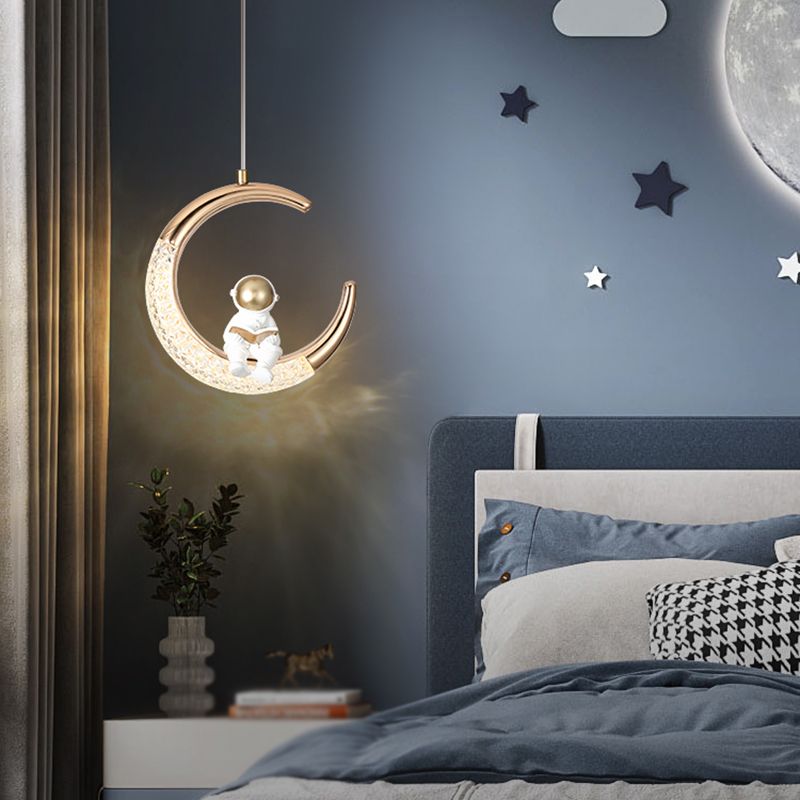 Éclairage moderne à pendentif pendentif en acrylique 1-LIGHT pour la chambre des enfants