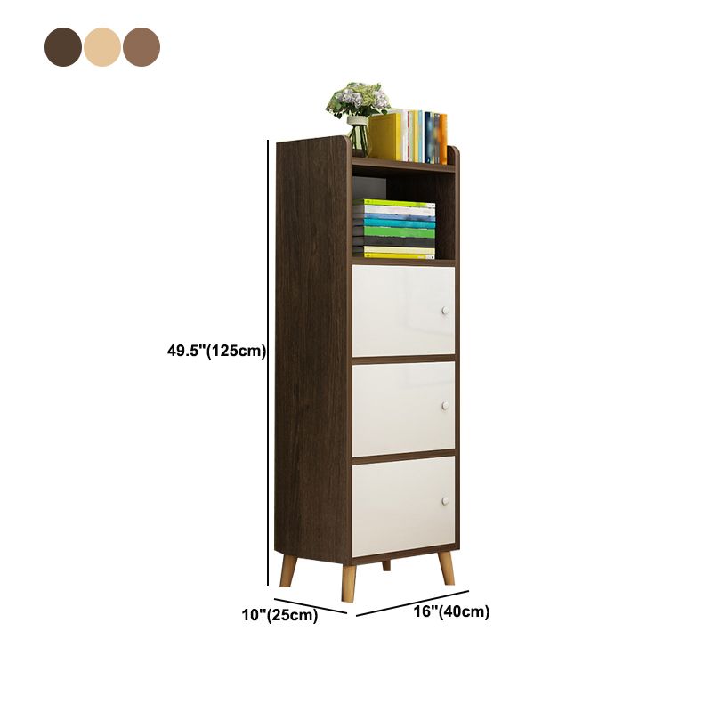 Scratch Resistant Rectangle Accent Cabinet 9.84" Wide Contemporary Wooden Cabinet